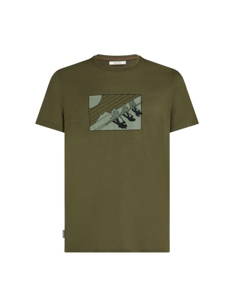 ICEBREAKER Mens 150 Tech Lite SS Tee Wild Pack, Loden velikost: M