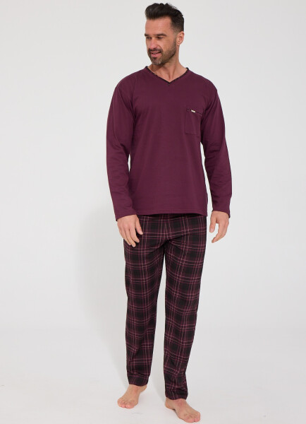 Pyžamo Cornette 122/334 Russell, krátký rukáv, velikosti S–2XL kaštanové L
