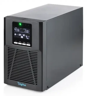 Digitus UPS Tower OnLine 1000VA černá / Záložní zdroj UPS / 1000 VA / 1000 W / 4x IEC C13 / USB / RS-232 (DN-170130)