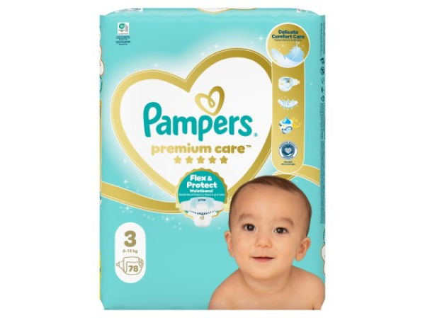 Pampers Premium Care, vel. 3, 78 ks