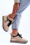Dámská sportovní kotníková obuv 21-Q99 model 185656 Béžová s černou - Step in style béžová s černou 41
