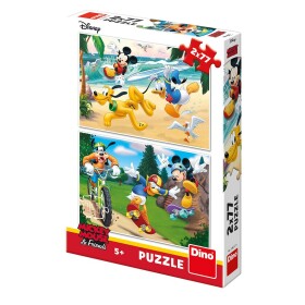 Mickey sportuje: puzzle 2x77 dílků - Dino