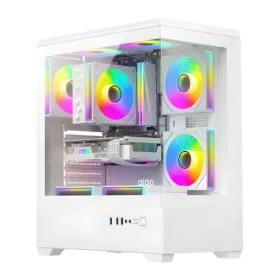 DarkFlash C365 bílá / Skříň / E-ATX / ATX / M-ATX / ITX / 5× 120 mm ventilátor / Tvrzené sklo (C365 WHT +5F)