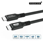 MicroConnect USB-C (M) - USB-C (M) 1m černá / Kabel (USB4CC1)