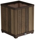 Keter Květináč DECO SQUARE TALL WALNUT