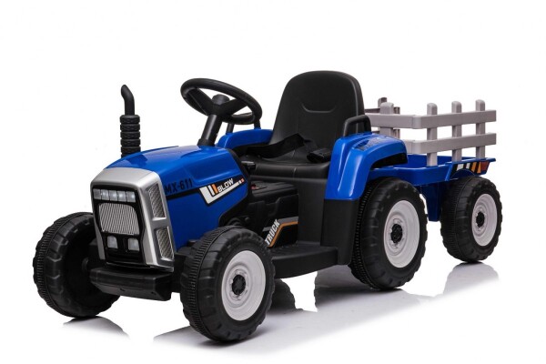 Mamido Elektrický traktor s vlečkou Blow modrý