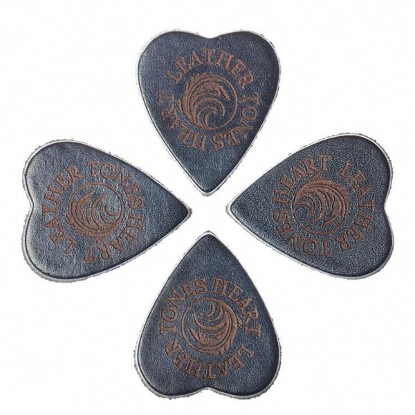 Timber Tones Leather Tones Heart Black Leather 4-Pack