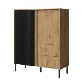 FRONTI Komoda MIA 2D2S - dub + černá