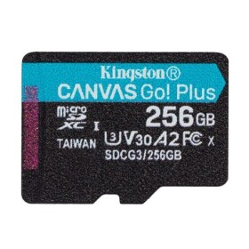 Kingston Canvas Go! Plus microSDXC 256GB / UHS-I V30 / čtení: až 170MBs / zápis 90MBs (SDCG3/256GBSP)