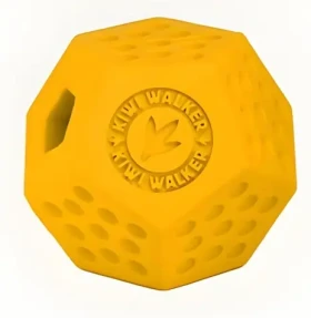 Kiwi Walker DODECABALL MINI oranžová / Gumová hračka pro psy / s otvorem na pamlsky / 7 cm (RUB-851)