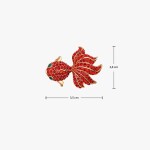 Brož Swarovski Elements Goldfish - malá rybka, Červená