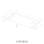 CERANO - Deska pod umyvadlo Navira Pro - černá matná - 120x3,6x46 CER-8050BD7598