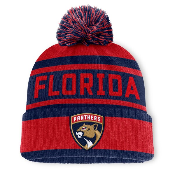 Fanatics Pánská zimní čepice Florida Panthers NHL Fundamental Cuffed Knit with Pom