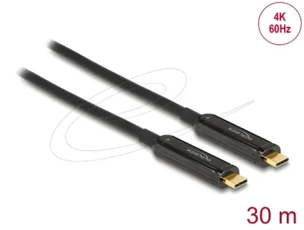 Delock Aktivní optický kabel USB-C 30 m / Video kabel / 4K / 60Hz (84132)