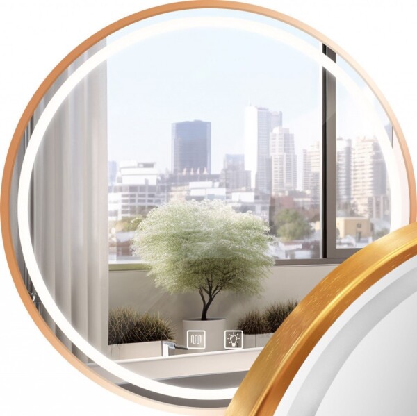 REA - Zrcadlo LED 80cm MMJ BRUSH ROSE GOLD HOM-05509
