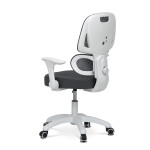 Dětská židle, výškově nastavitelná, šedá síťovina, KA-K1063 GREY