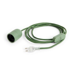 HAY Kabel s objímkou pro stolní lampu Common – Green, zelená barva, plast