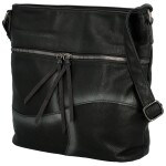 Stylová dámská koženková crossbody kabelka Herta, černá