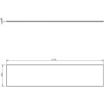MEXEN - Uni vrchní deska 210, černá mat 91AXX-2104-464-18-71