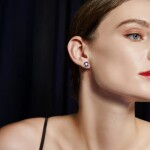 Stříbrné náušnice s perlou a lapis lazuli Margaux – stříbro 925/1000, Modrá Bílá