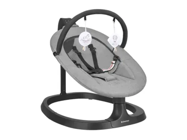 KikkaBoo Houpací lehátko elektrické Zazu Grey / od narození do 30 kg (31005010096KB)