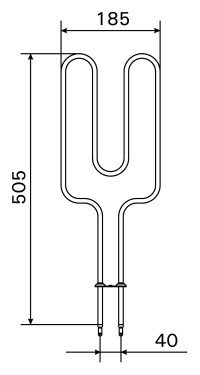 Topné těleso, spirála pro saunová kamna AV2-6, 250W/230V CZSA-420L