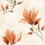 DekorTextil Dekorační látka nebo závěs OXY Magnolie - béžovo-oranžová VARIANTA PROVEDENÍ: povlak na dekorační polštáře - 2 ks