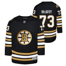 Outerstuff Dětský Dres Charlie McAvoy Boston Bruins Black 100th Anniversary Premier Breakaway Jersey Velikost: L/XL