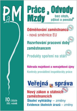PaM 10/2026 Odměňování zaměstnanců – změny podle nové směrnice EU - Ivan Macháček, Ladislav Jouza, Olga Bičáková, Zdeněk Morávek, Richard W. Fetter, L