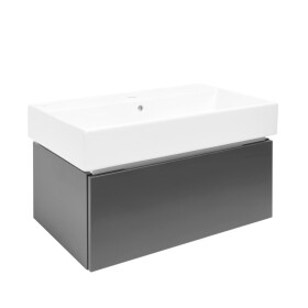 Koupelnová skříňka s umyvadlem SAT Feel 80x30x46 cm antracit mat SATFEEL80ANTU2 SATFEEL80ANTU2