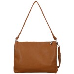Stylová dámská koženková crossbody kabelka Cindra, hnědá