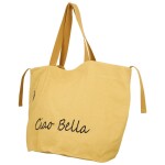 Trendy textilní dámská kabelka na rameno Bellinda, žlutá