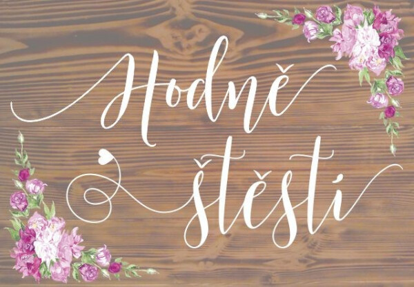 Přání N - Svatební s květy