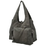 Trendy dámský koženkový set kabelek Eudosia, tmavě šedý