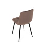 Jídelní židle, hnědá, sametová látka, CT-281 BR4