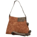 Trendy dámská koženková kabelka na rameno Lydia, hnědá