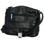 Trendy dámská koženková crossbody kabelka Franka, černá