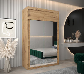 Šatní skříň Abi T3 s nástavcem Barva korpusu: Dub - Artisan, Rozměry: 150 cm, Dveře: Dub-Artisan