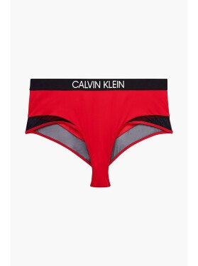 Červený spodní díl plavek High Waist Bikini Calvin Klein Underwear