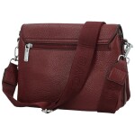 Trendy dámská koženková crossbody kabelka Coveri Longina, vínová
