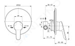 IDEAL STANDARD - Alpha Baterie pod omítku, s tělesem, chrom A7184AA