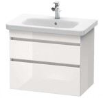 DURAVIT - DuraStyle Umyvadlová skříňka 61x73x45 cm, 2 zásuvky, lesklá bílá DS648102222