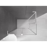 MEXEN/S - Velar L Duo sprchový kout, posuvné dveře 100 x 90, transparent, bílá 871-100-090-02-03-20