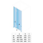 REA/S - Sprchové dveře Atlas 120 Chrome vpravo KPL-K4668