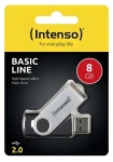 Intenso Basic Line 8GB černá, stříbrná / Flash disk / USB 2.0 / čtení 28 MB/s / zápis 6,5 MB/s (3503460)