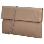 Módní dámská koženková plesová kabelka Trifa, béžová