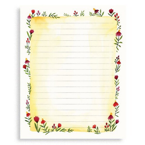 Poznámkový blok 15x19 cm květinový