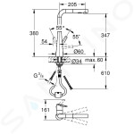 GROHE - Zedra Dřezová baterie s výsuvnou sprškou, chrom 32553002