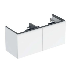 GEBERIT - Acanto Umyvadlová skříňka, 118x54x48 cm, 2 zásuvky, lesklá bílá 503.007.01.1