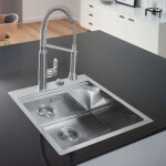 GROHE - Dřezy Dřez K800, 52x51 cm, s automatickým odtokem, kartáčovaná nerez 31583SD1